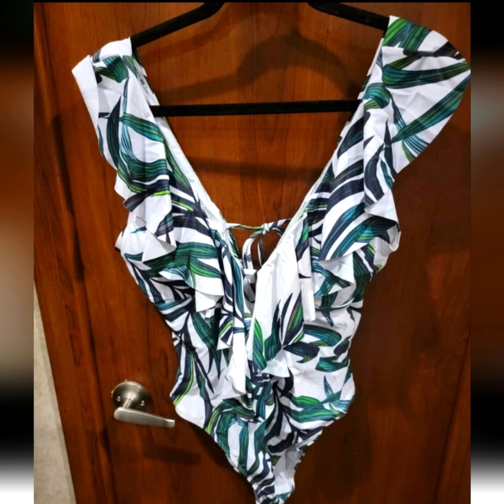 NWT Sporlike One Piece Floral Swimsuit Sz XL